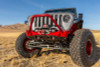 Nighthawk Mid-tube Stinger Bumper with Aluminum Skid, Front, Black, Steel | (07-18) Wrangler JK, (18-25) Wrangler JL, (20-25) Gladidator JT | JJ8045