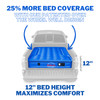AirBedz Inflatable Air Mattress Mid-Size Truck Beds, 6-6.5' Bed, Blue, Built in Pump, Rechargeable Battery | PPI-103