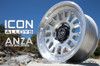 ICON Alloys Anza, Silver Machined, 17 x 8.5 / 5 x 5, -6mm Offset, 4.5" BS