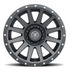 ICON Alloys Compression, Satin Black, 20 x 10 / 8 x 6.5, -19mm Offset, 4.75" BS