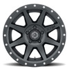 ICON Alloys Rebound, Satin Black, 17 x 8.5 / 5 x 5.5, 0mm Offset, 4.75" BS