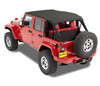 Extended Safari Cable Style Bikini Top, Black Diamond | (07-18) Wrangler JK, 4 Door | 52594-35