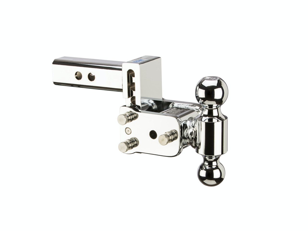 B&W Towing Tow and Stow Adjustable Drop Hitch 2" Shank 3" Drop Dual Ball Chrome, 2" Shank, 3" Drop, Dual Ball, Chrome | Universal | TS10033C