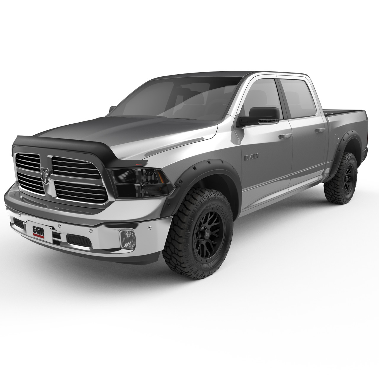 Traditional Bolt-On Look Fender Flares, Front and Rear, Black Bolt Kit | (09-24) Ram 1500, Extended, Crew Cab | 792655