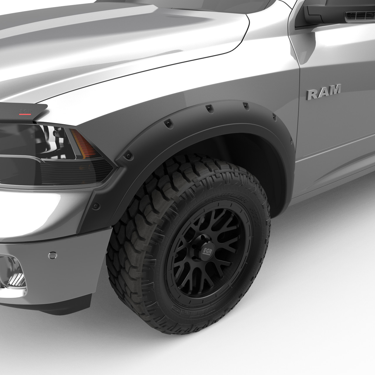 Traditional Bolt-On Look Fender Flares, Front and Rear, Black Bolt Kit | (09-24) Ram 1500, Extended, Crew Cab | 792655
