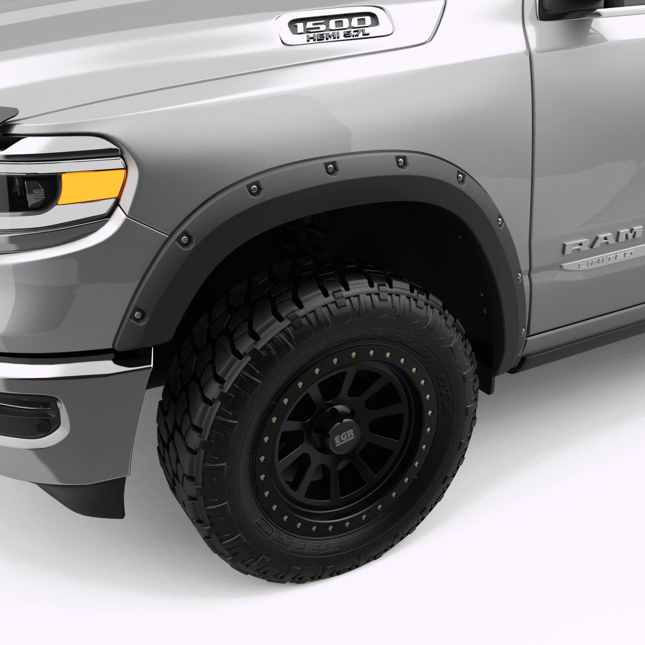 Traditional Bolt-On Look Fender Flares, Front and Rear | (19-24) Ram 1500, Extended Cab, Crew Cab | 792954