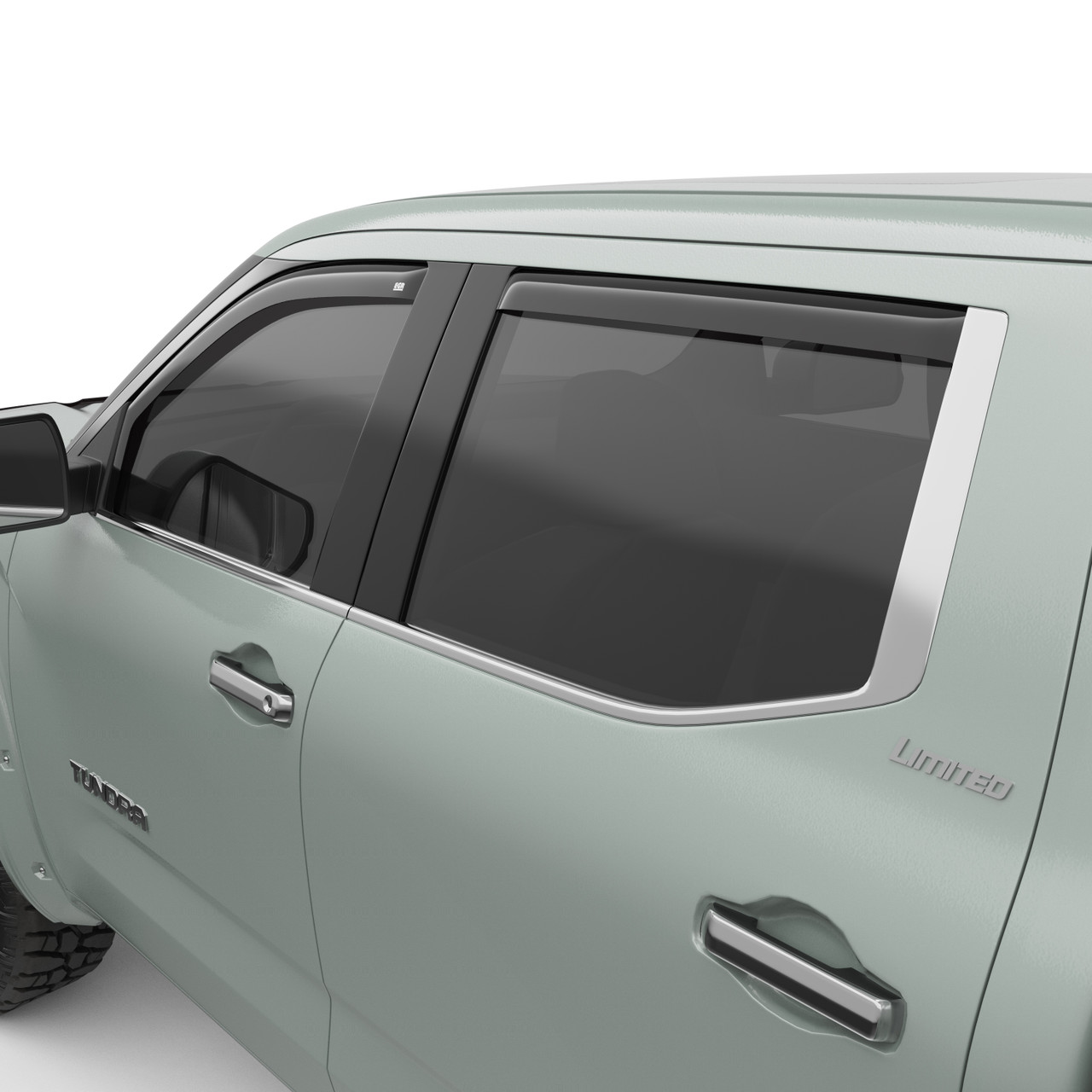 Window Deflectors In-Channel , Front and Rear, Dark Smoke | (22-24) Tundra | 575401