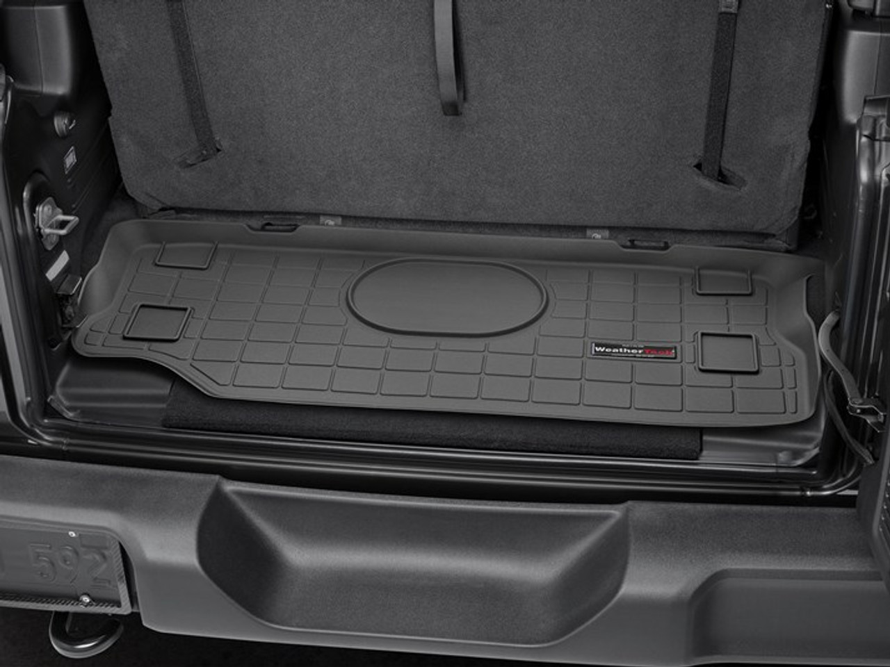 Cargo Liner, Black | (18-25) Wrangler JL, 2 Doorw/ SubwooferBehind 2nd Road Seating | 401197