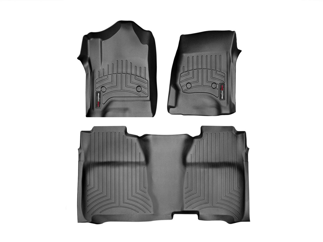 Floor Liners, Front and Rear, Black | (14-18) Silverado/Sierra 1500, (15-19) Silverado/Sierra 2500HD/3500HD | 446071-445422