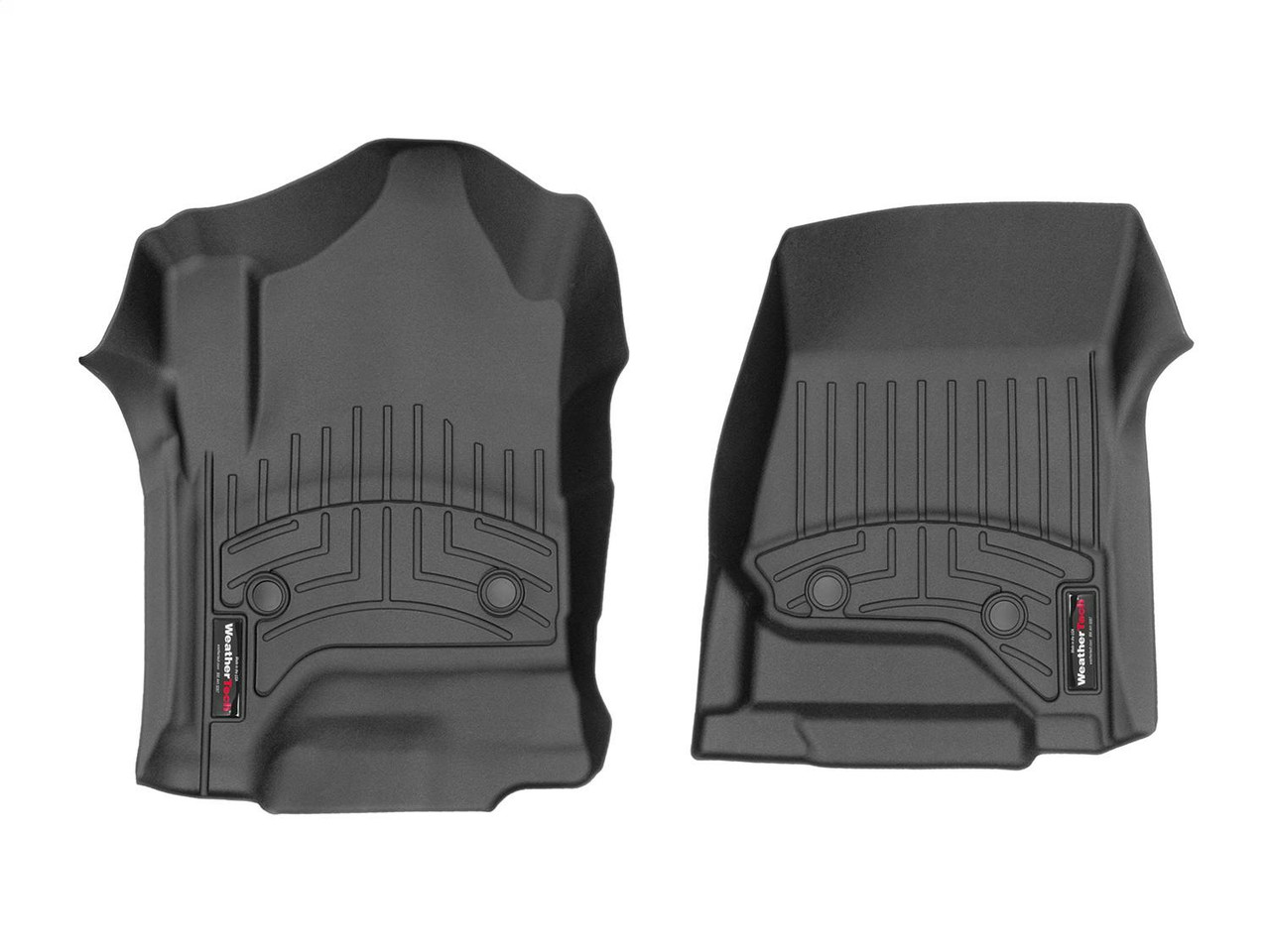 Floor Liners, Front, Black | (14-18) Silverado/Sierra 1500, (15-19) Silverado/Sierra 2500HD/3500HD, Double/Crew Cab, Vinyl Floors | 449651V