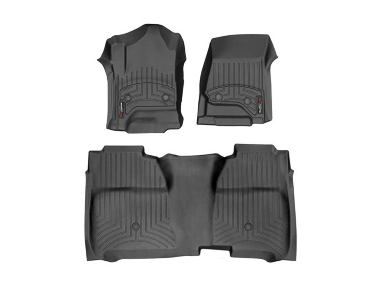 Floor Liners, Front and Rear, Black | (14-18) Silverado/Sierra 1500, (15-19) Silverado/Sierra 2500HD/3500HD, Vinyl Floors | 449651V-445422V
