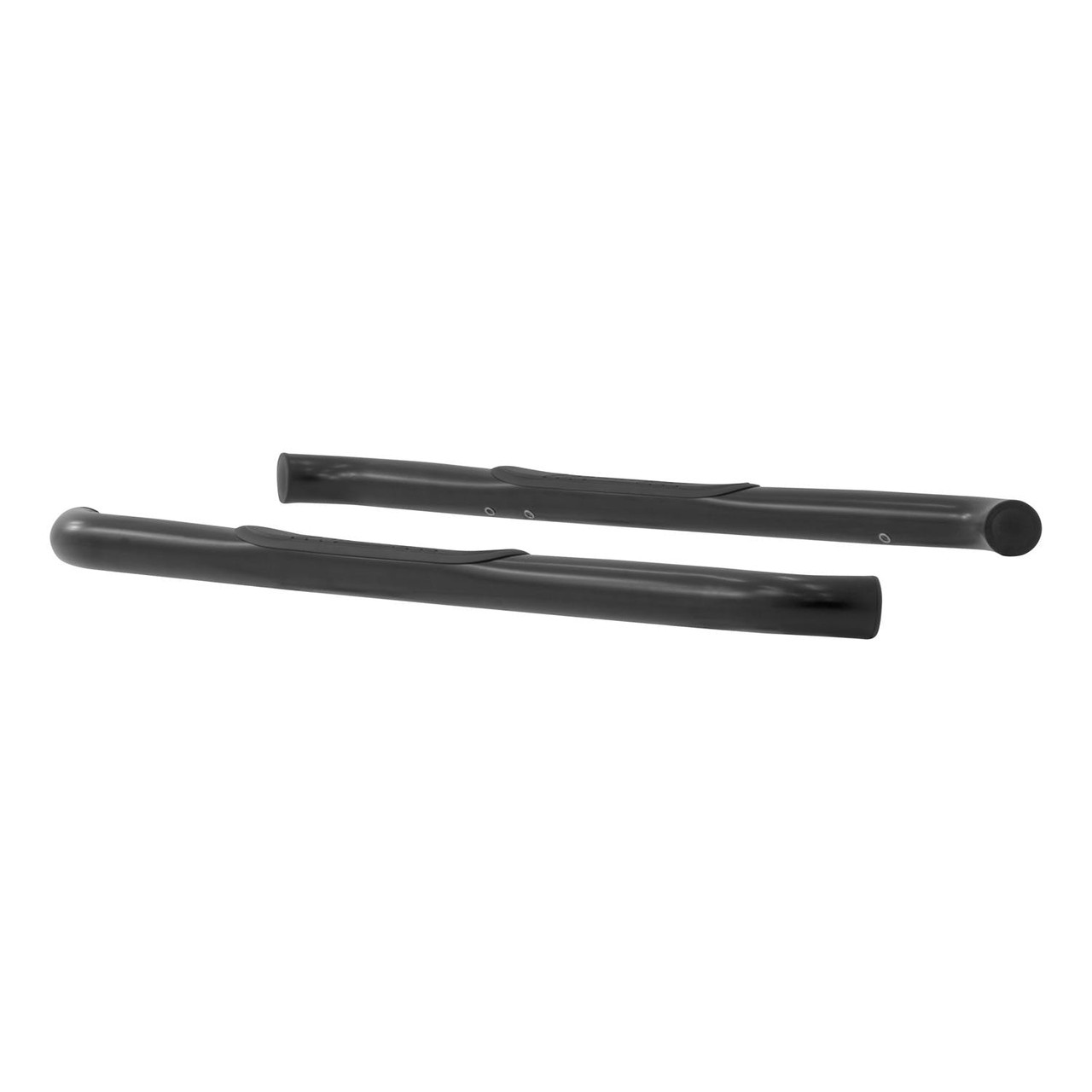 3" Round Side Step, Black, Steel | (07-18) Wrangler JK, 2 Door, Excluding Factory rocker | 35800