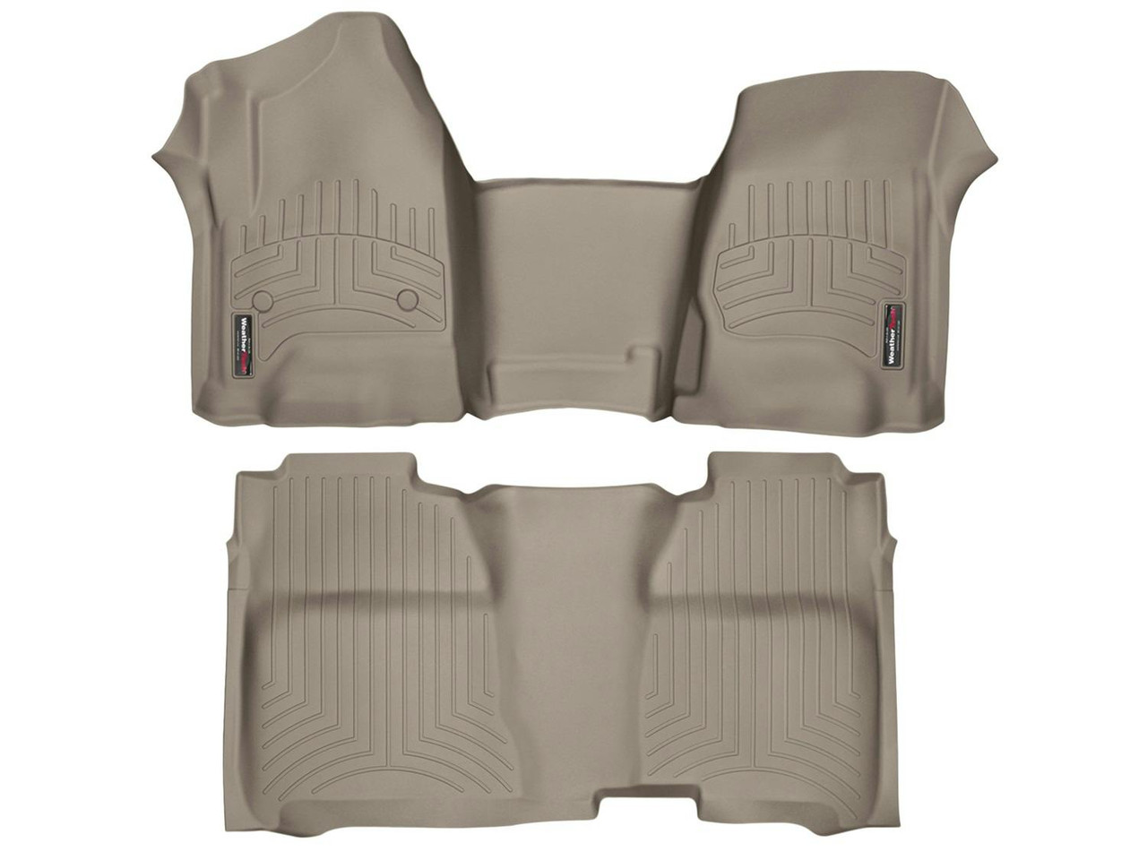 Floor Liners, Front and Rear, Tan | (14-18) Silverado/Sierra 1500, (15-19) Silverado/Sierra 2500HD/3500HD | 455431-455422