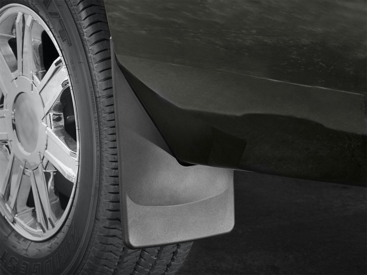No-Drill Mud Flaps, Rear, Black | (15-19) Silverado/Sierra 2500HD/3500HD | 120076