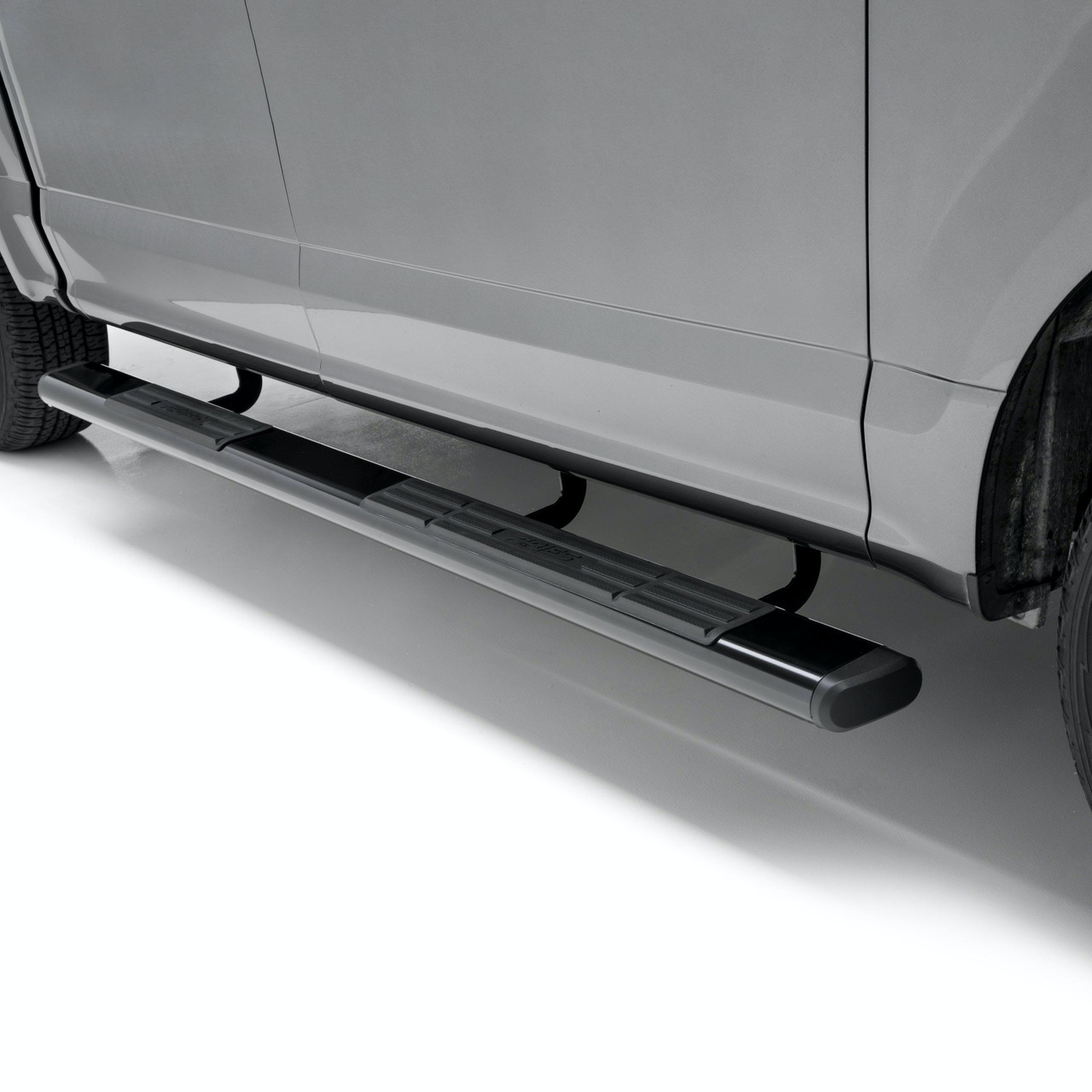 6" Oval Side Steps, Black | (15-24) F-150, (17-24) Super Duty F-250/F-350/F-450/F-550, Extended Cab, Cab & Chassis | 4445042