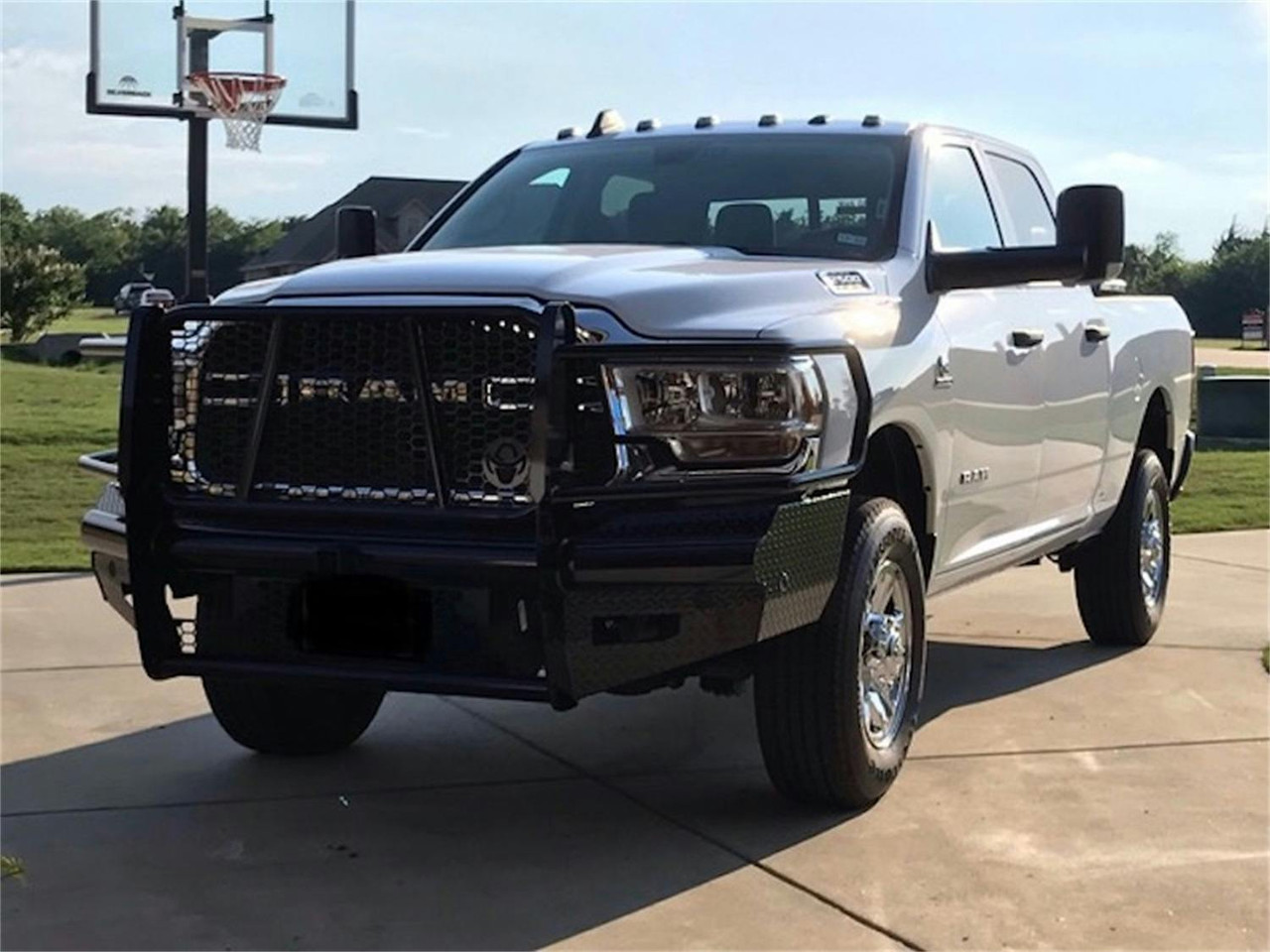Legend Bumper With Grille Guard, Front | (19-24) Ram 2500/3500 | FBD191BLR