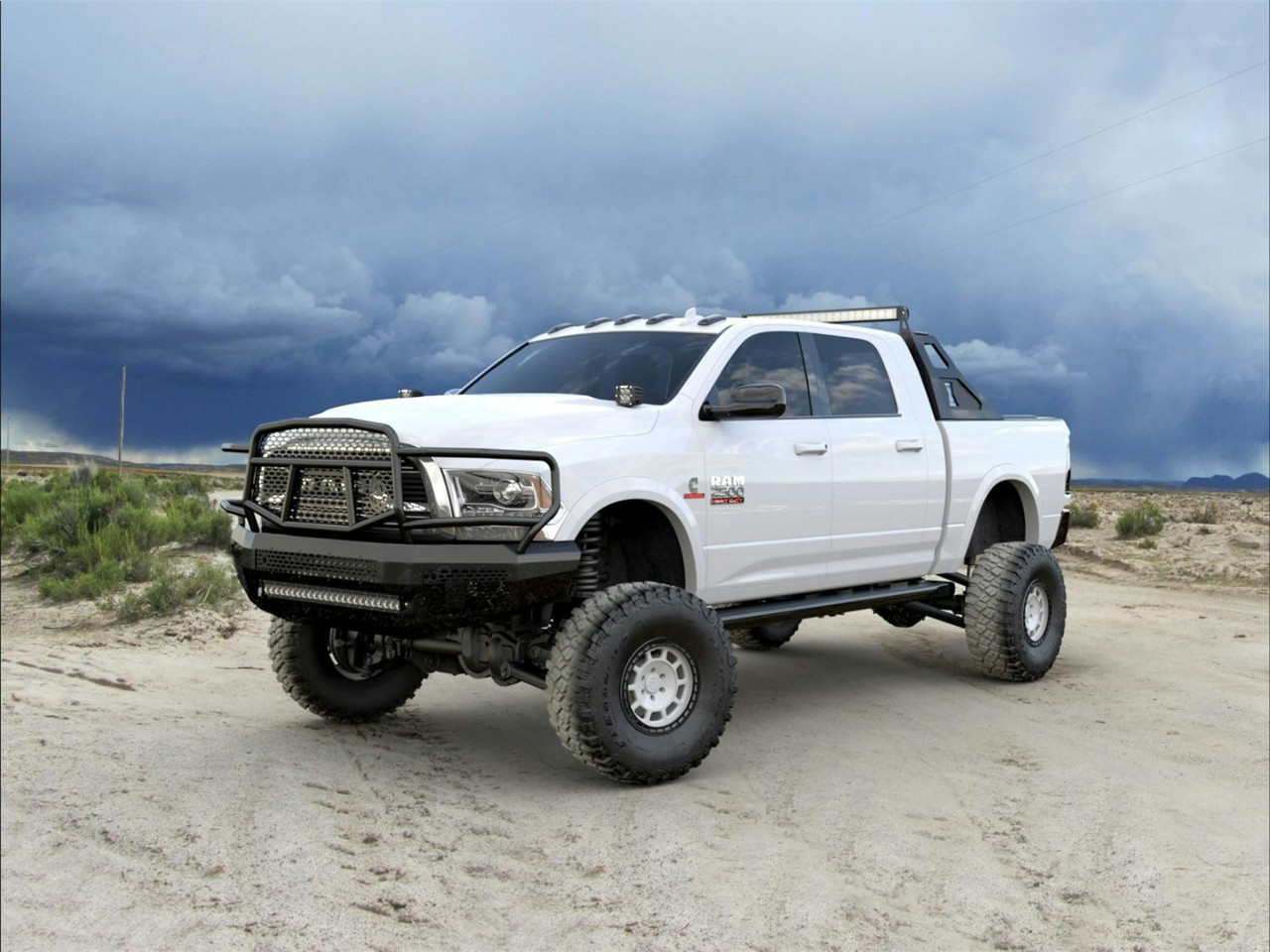 Midnight Bumper With Grille Guard, Front | (10-18) Ram 2500/3500 | MFD101BM1