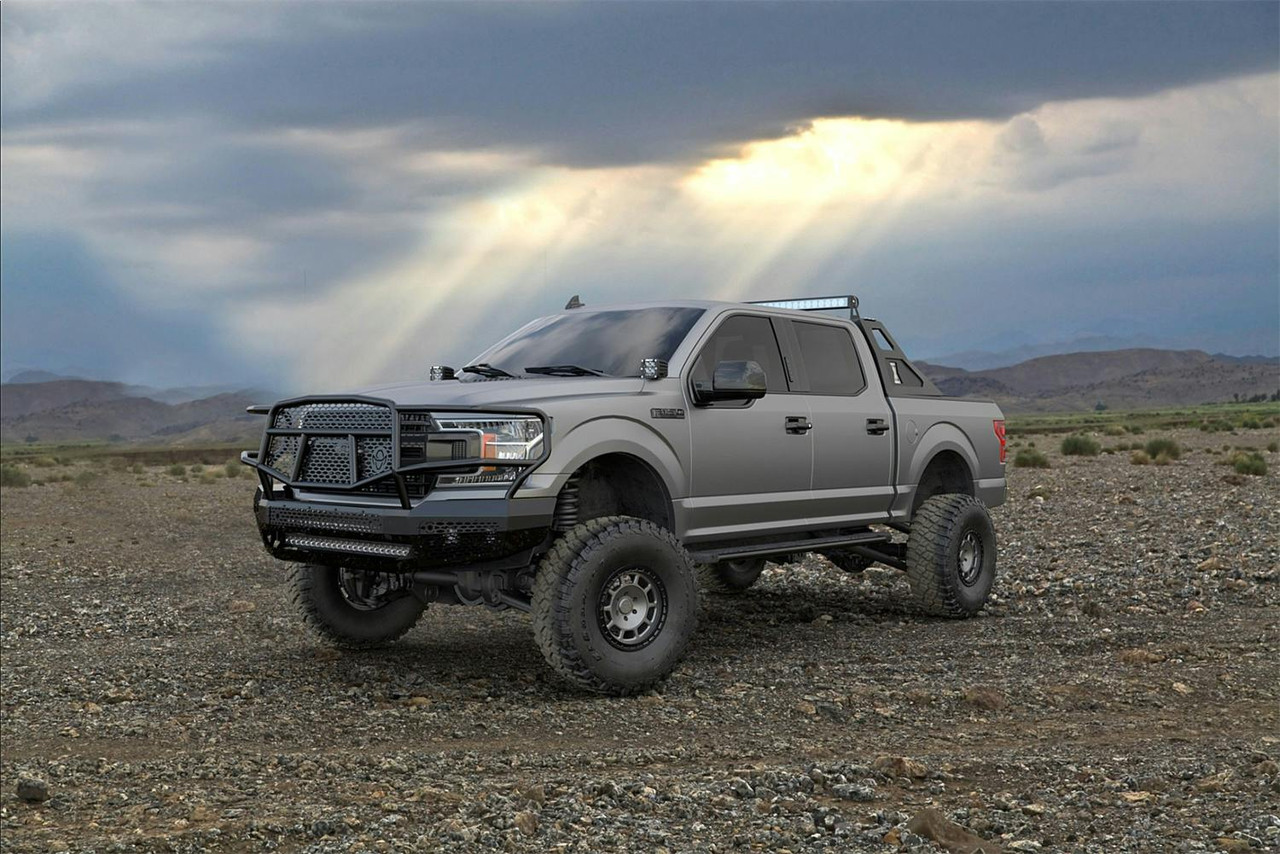 Midnight Bumper With Grille Guard, Front | (18-20) F-150 | MFF18HBM1