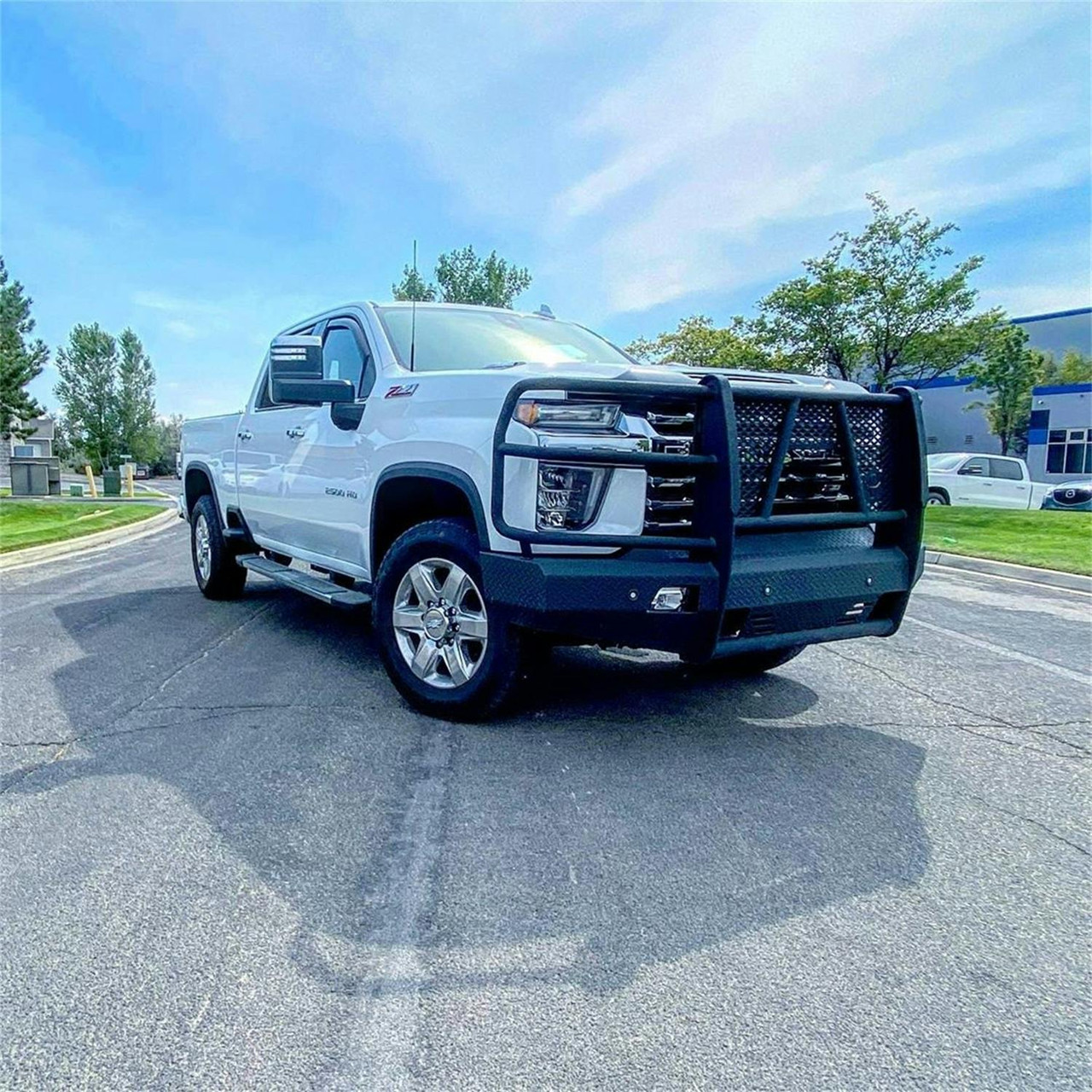 Summit Bumper With Grille Guard, Front, Camera Cutout | (20-23) Silverado 2500/3500, With Camera | FSC201BL1C
