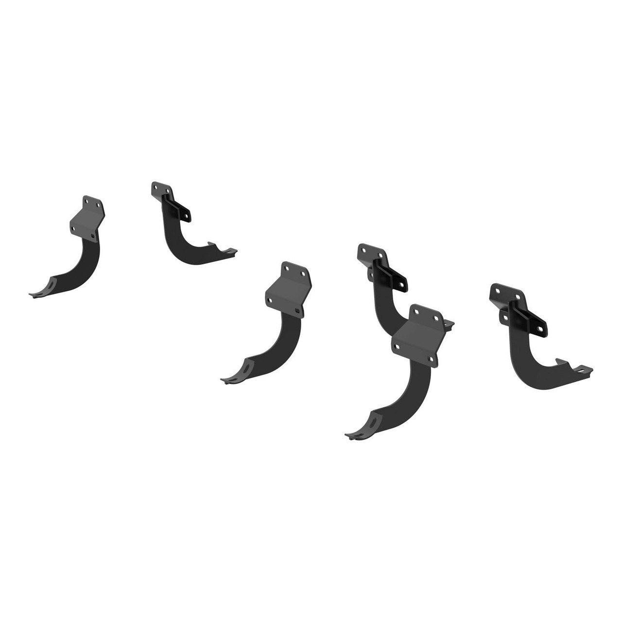 ARIES AL233043 Big Step 4 Black Aluminum Round Side Bars, Select Ford F-150, F-250, F-350