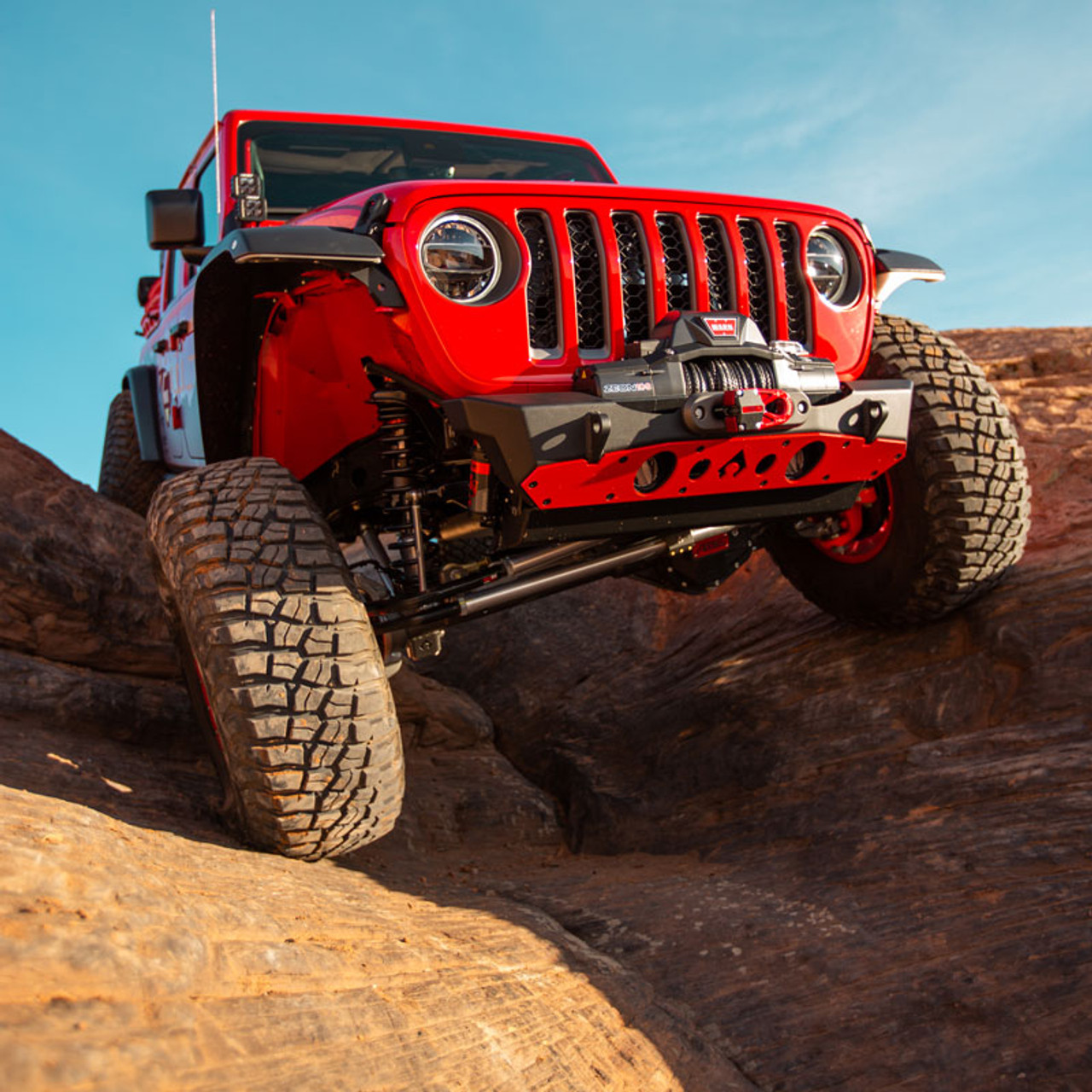 Nighthawk Bumper with Aluminum Skid, Front, Bare, Steel | (07-18) Wrangler JK, (18-25) Wrangler JL, (20-25) Gladidator JT | JJ8000