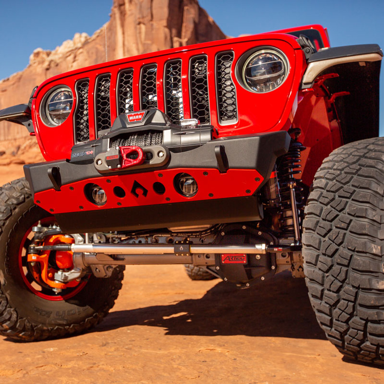 Nighthawk Bumper with Aluminum Skid, Front, Bare, Steel | (07-18) Wrangler JK, (18-25) Wrangler JL, (20-25) Gladidator JT | JJ8000