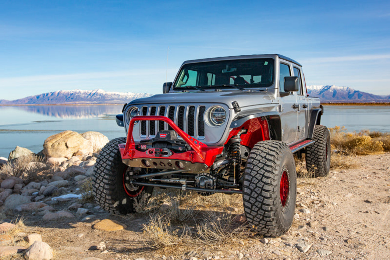 Nighthawk Mid-tube Stinger Bumper with Aluminum Skid, Front, Bare, Steel | (07-18) Wrangler JK, (18-25) Wrangler JL, (20-25) Gladidator JT | JJ8030