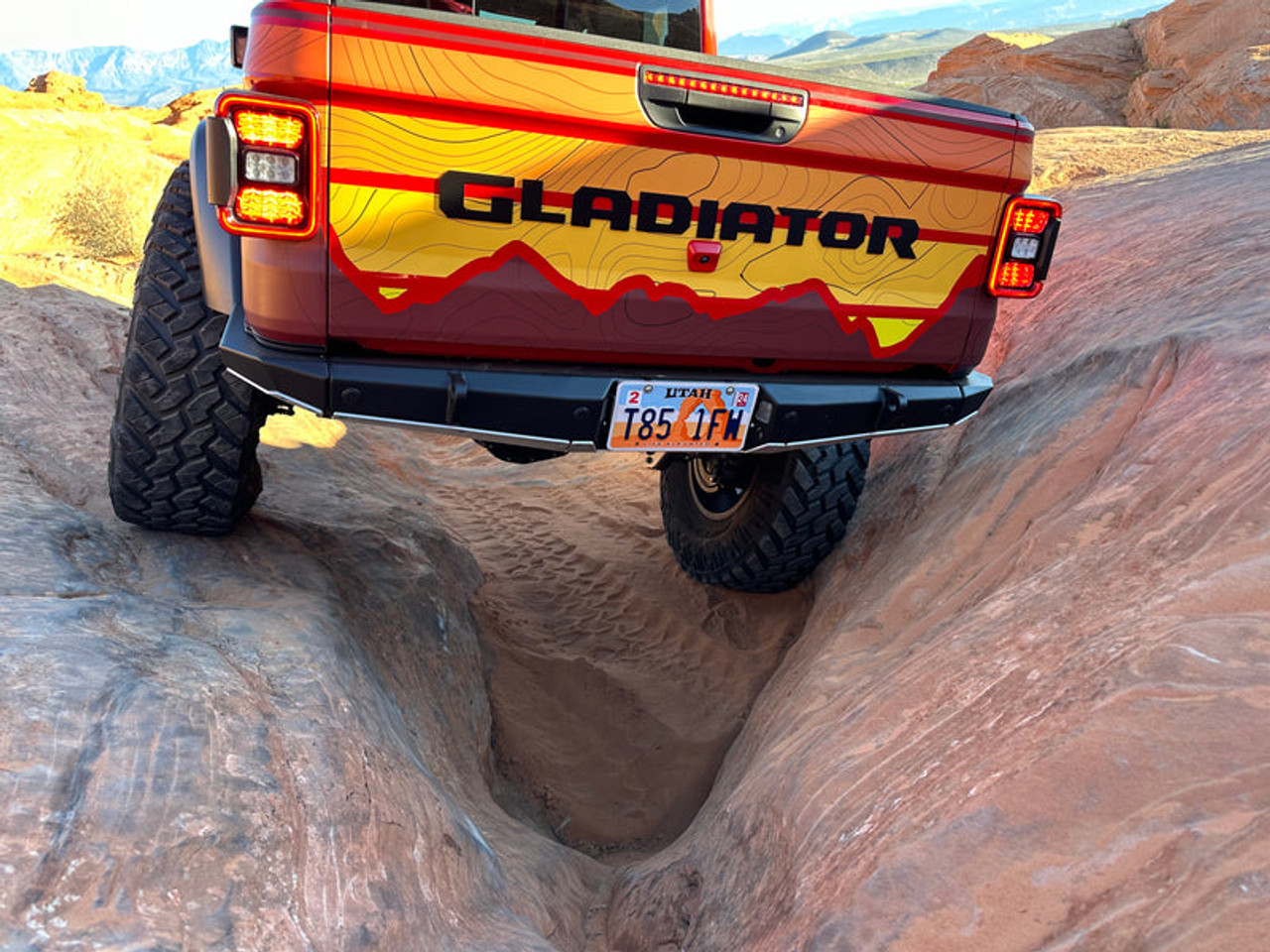 High Clearance Competition  Bumper, Rear, Black, Steel | (20-25) Gladiator JT | JT9018