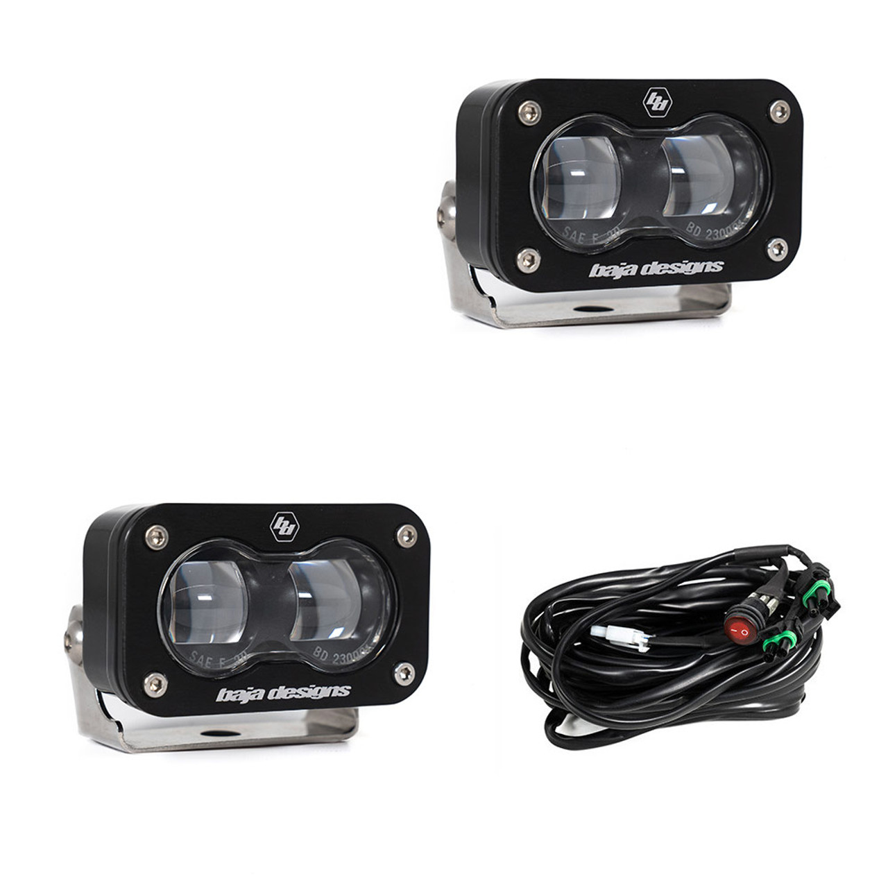 S2 SAE LED Pod Light, Pair, Spot, Clear | Universal  | 237801