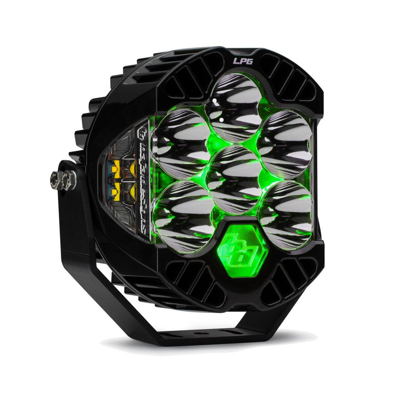 LP6 Pro LED Pod Light, Driving/Cornering, Clear, Green Backlight | Universal  | 270016