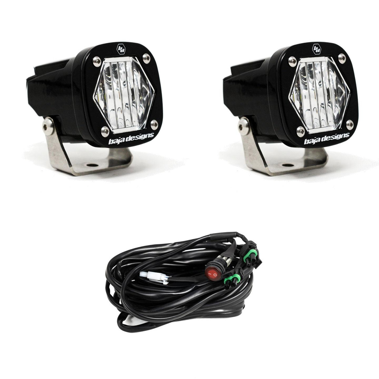 S1 LED Light Pod, Pair, Wide/Cornering, Clear | Universal  | 387805
