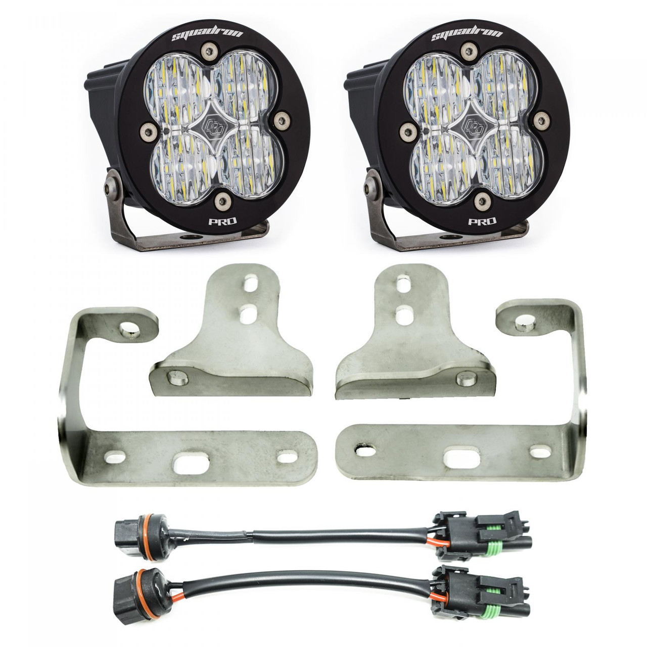 Squadron-R Pro Fog Pocket LED Light Kit, Wide/Cornering, Clear | (18-24) Wrangler JL, (20-24) Gladiator JT OEM Sport Bumper | 447067