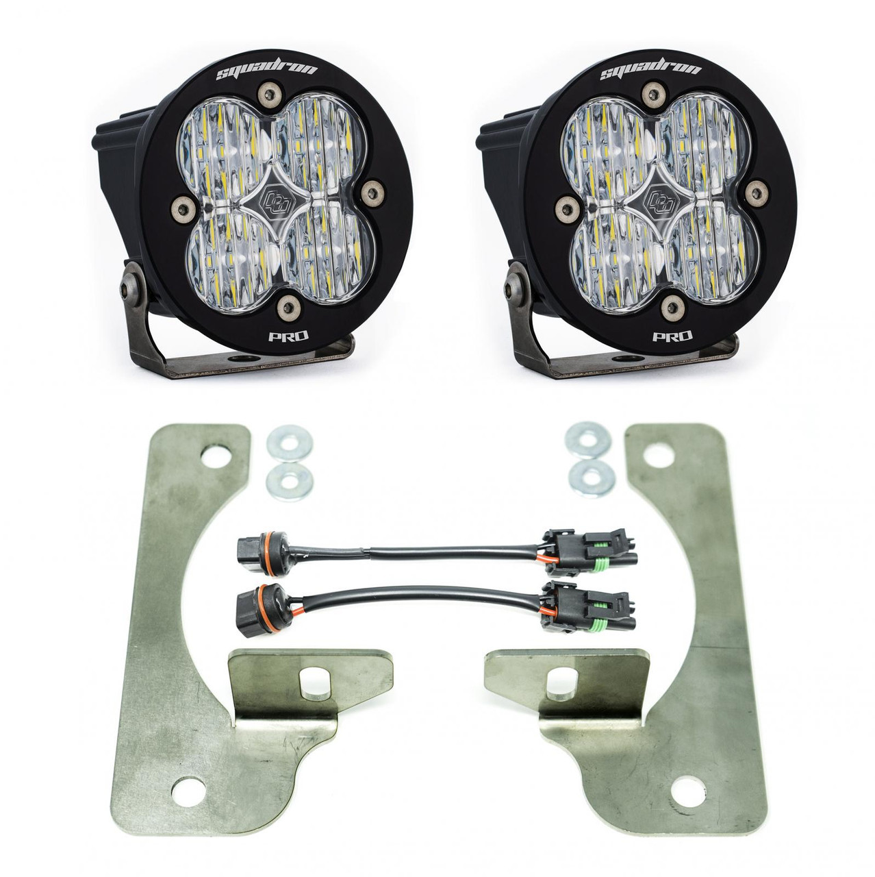 Squadron-R Pro Fog Pocket LED Light Kit, Wide/Cornering, Clear | (18-24) Wrangler JL, (20-24) Gladiator JT OEM Steel Bumper | 447069