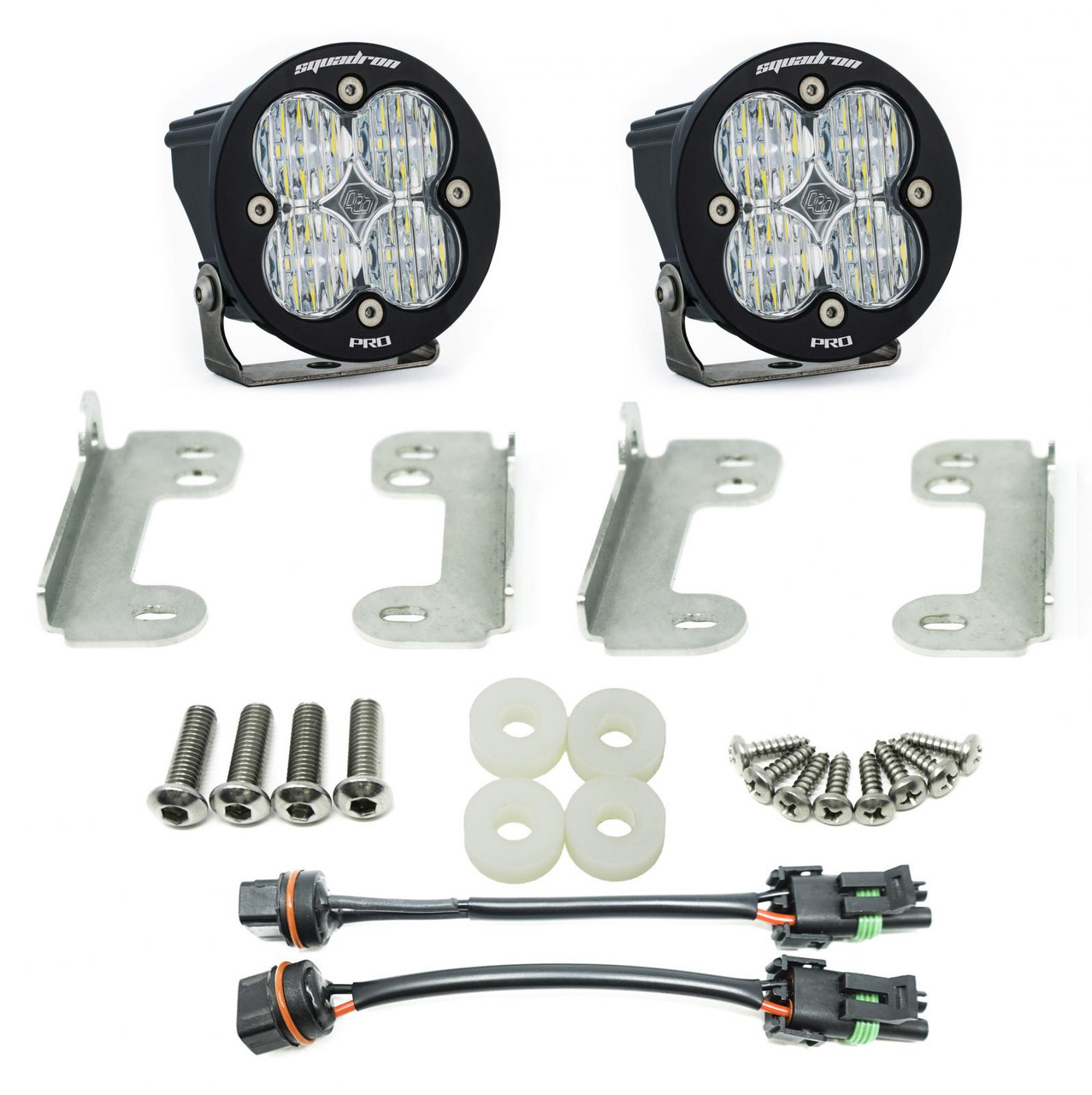 Squadron-R Pro Fog Pocket LED Light Kit, Wide/Cornering, Clear | (18-24) Wrangler JL, (20-24) Gladiator JT Sahara Bumper | 447071