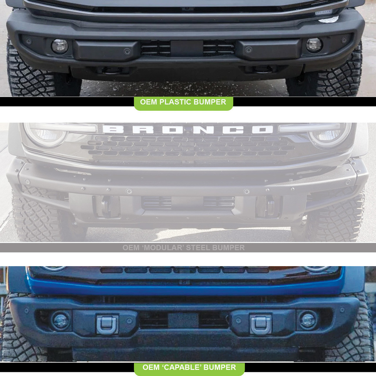 Squadron Pro Fog Pocket LED Light Kit, Wide/Cornering, Clear | (21-24) Bronco, (19-24) Ranger OEM Plastic Bumper | 447608