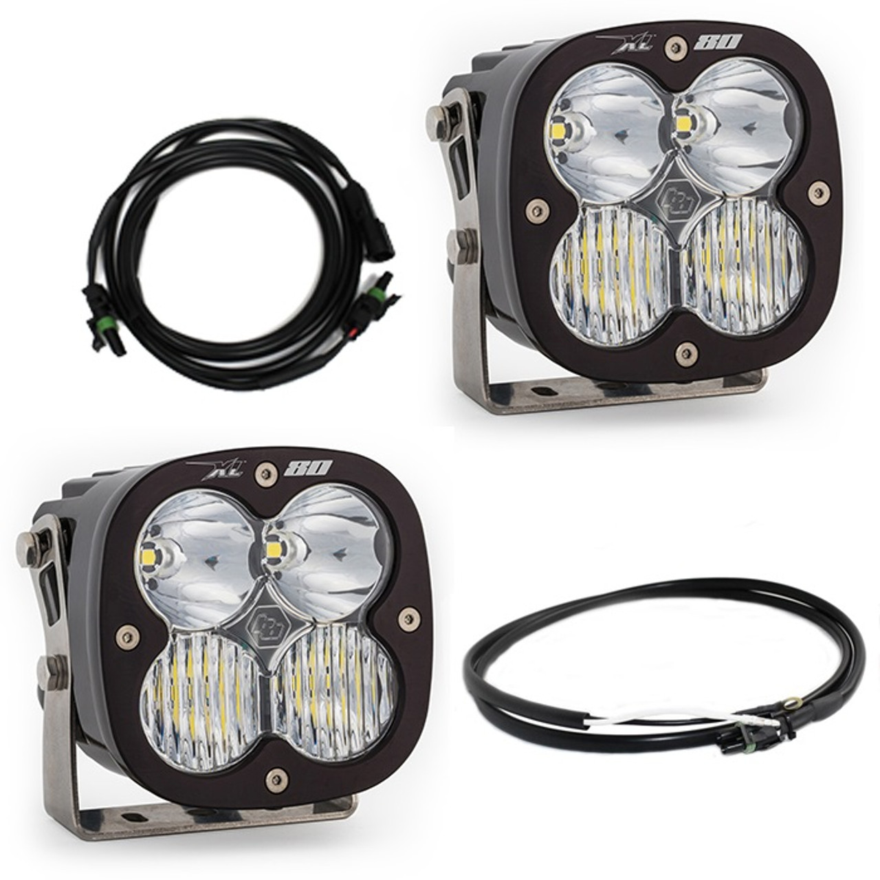 XL80 Bumper LED Light Kit, Driving/Cornering, Clear, Upfitter Harness | (18-24) Wrangler JL, (20-24) Gladiator JT OE Steel Bumper | 447669UP