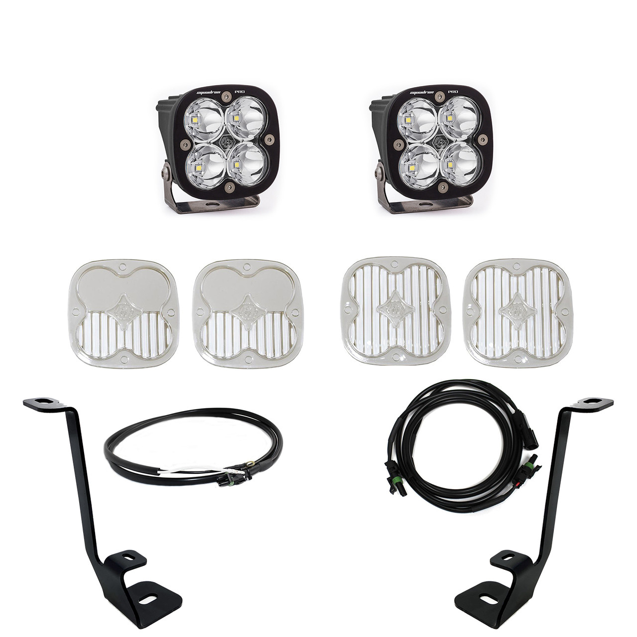 Squadron Pro A-Pillar LED Light Kit, Spot, Clear, Upfitter Harness | (21-22) F-150  | 447696UP