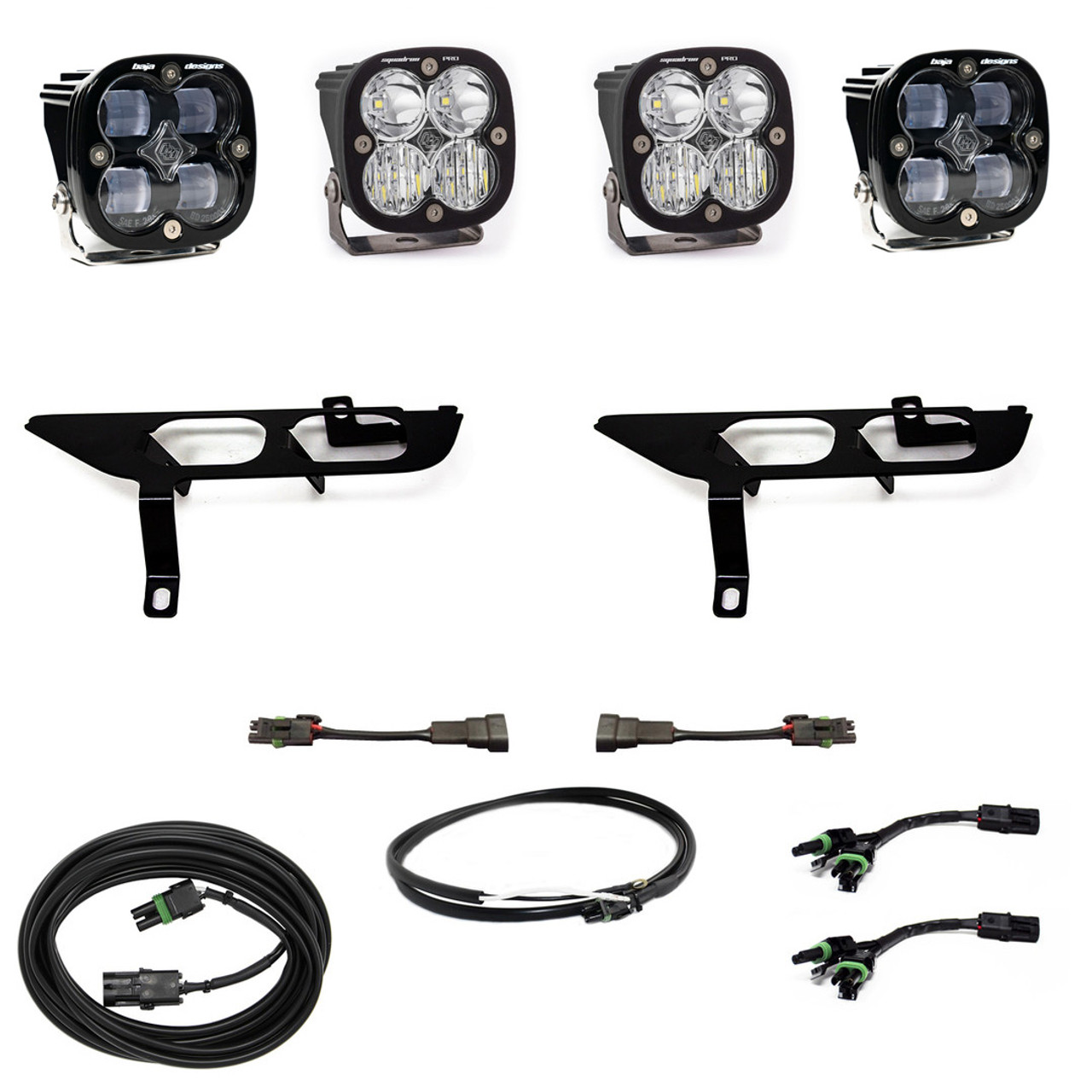 Squadron Sport SAE Fog Pocket LED Light Kit, Fog, Clear, Upfitter Harness | (21-23) F-150 Without Daytime Running Lights | 447697UP