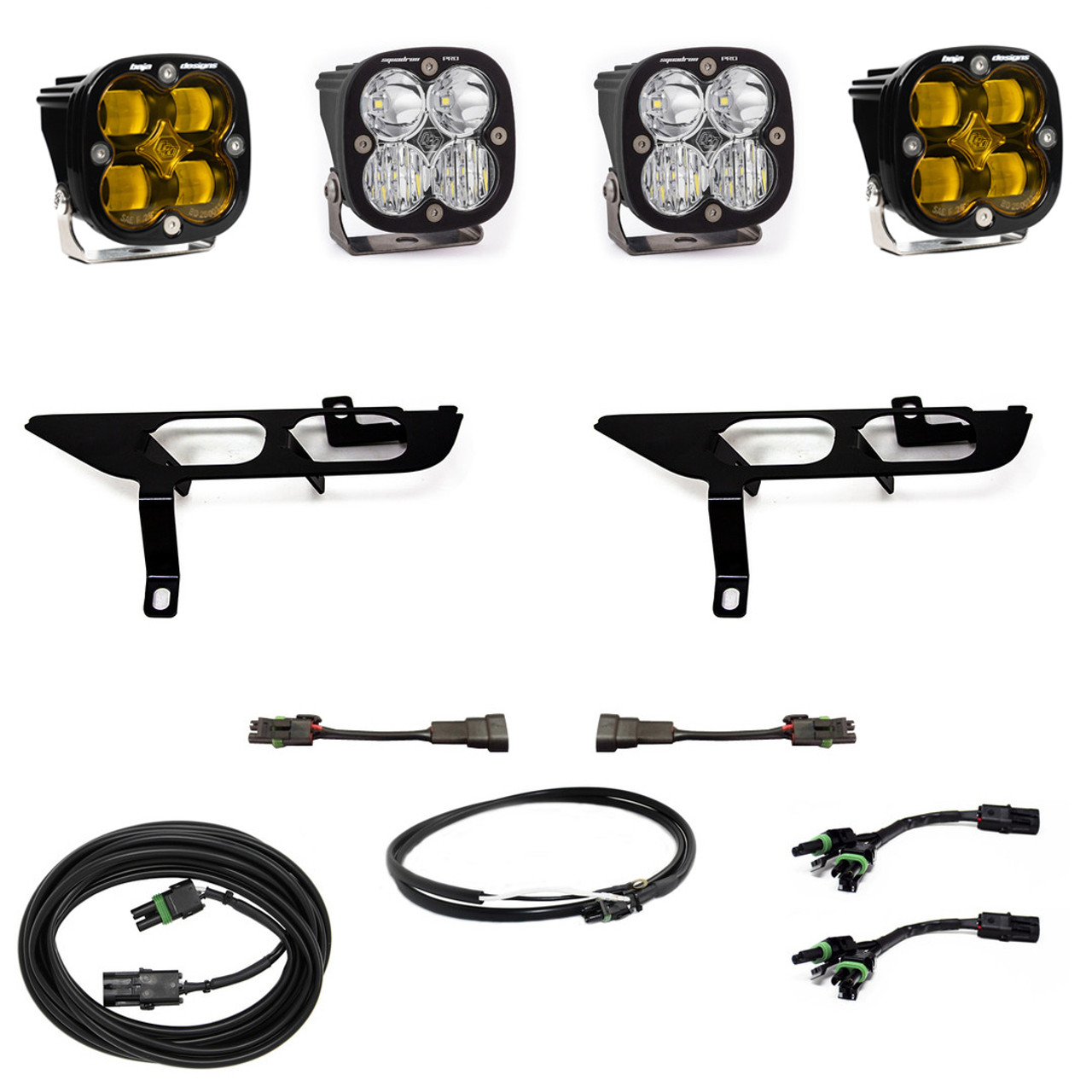 Squadron Sport SAE Fog Pocket LED Light Kit, Fog, Amber, Upfitter Harness | (21-23) F-150 Without Daytime Running Lights | 447698UP