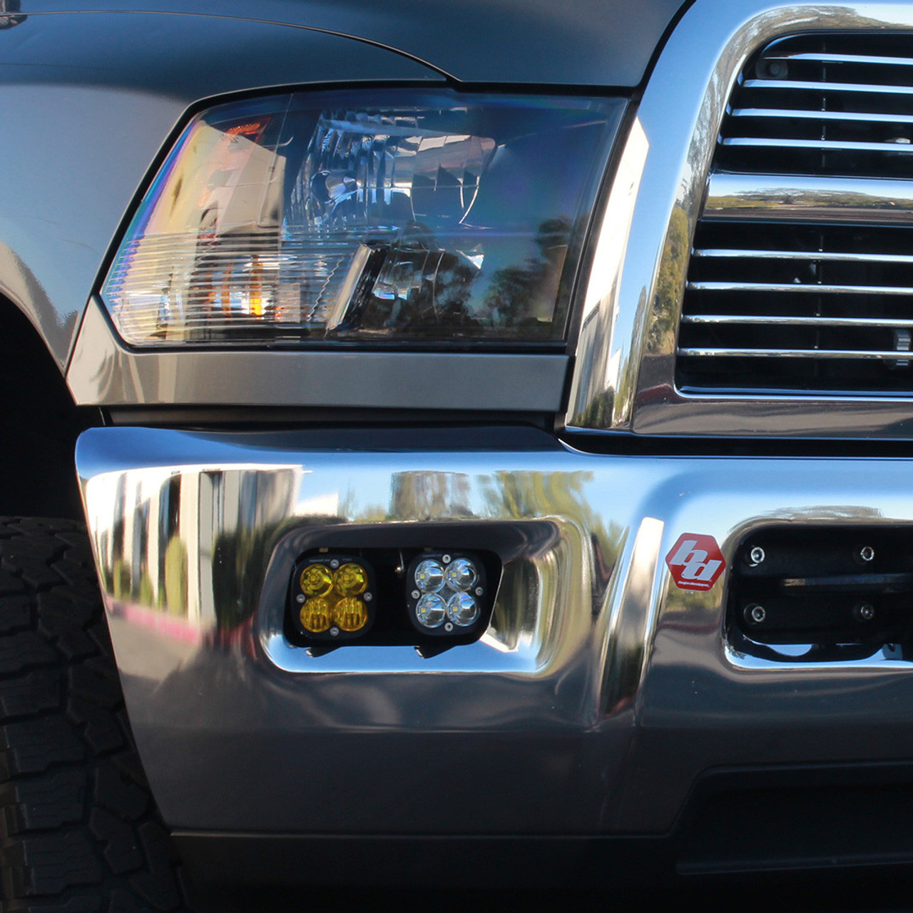 Squadron SAE Fog Pocket LED Light Kit, Fog, Amber | (09-12) Ram 1500, (10-18) Ram 2500/3500  | 447719