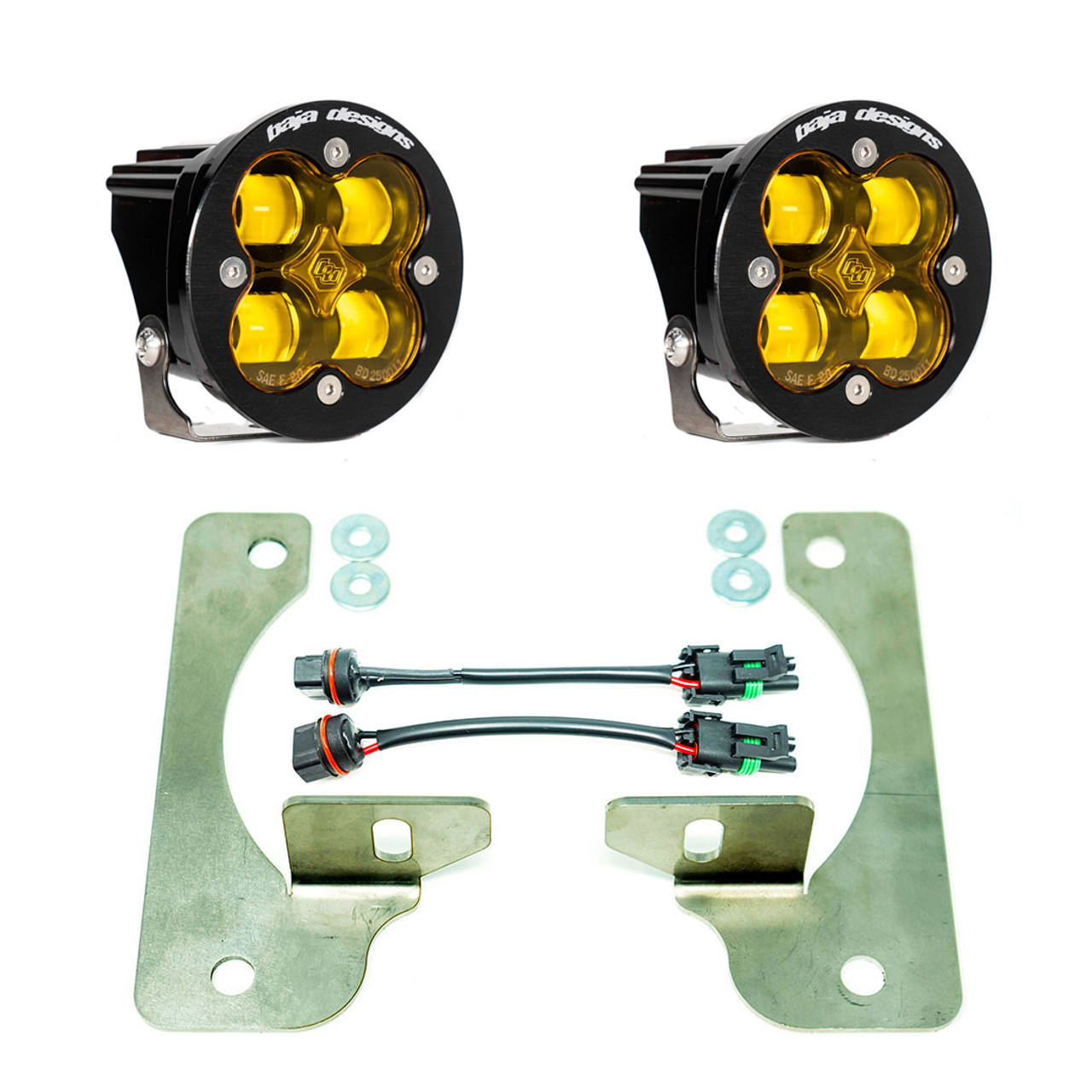 Squadron-R SAE Fog Pocket LED Light Kit, Fog, Amber | (18-24) Wrangler JL, (20-24) Gladiator JT Rubicon Bumper | 447723