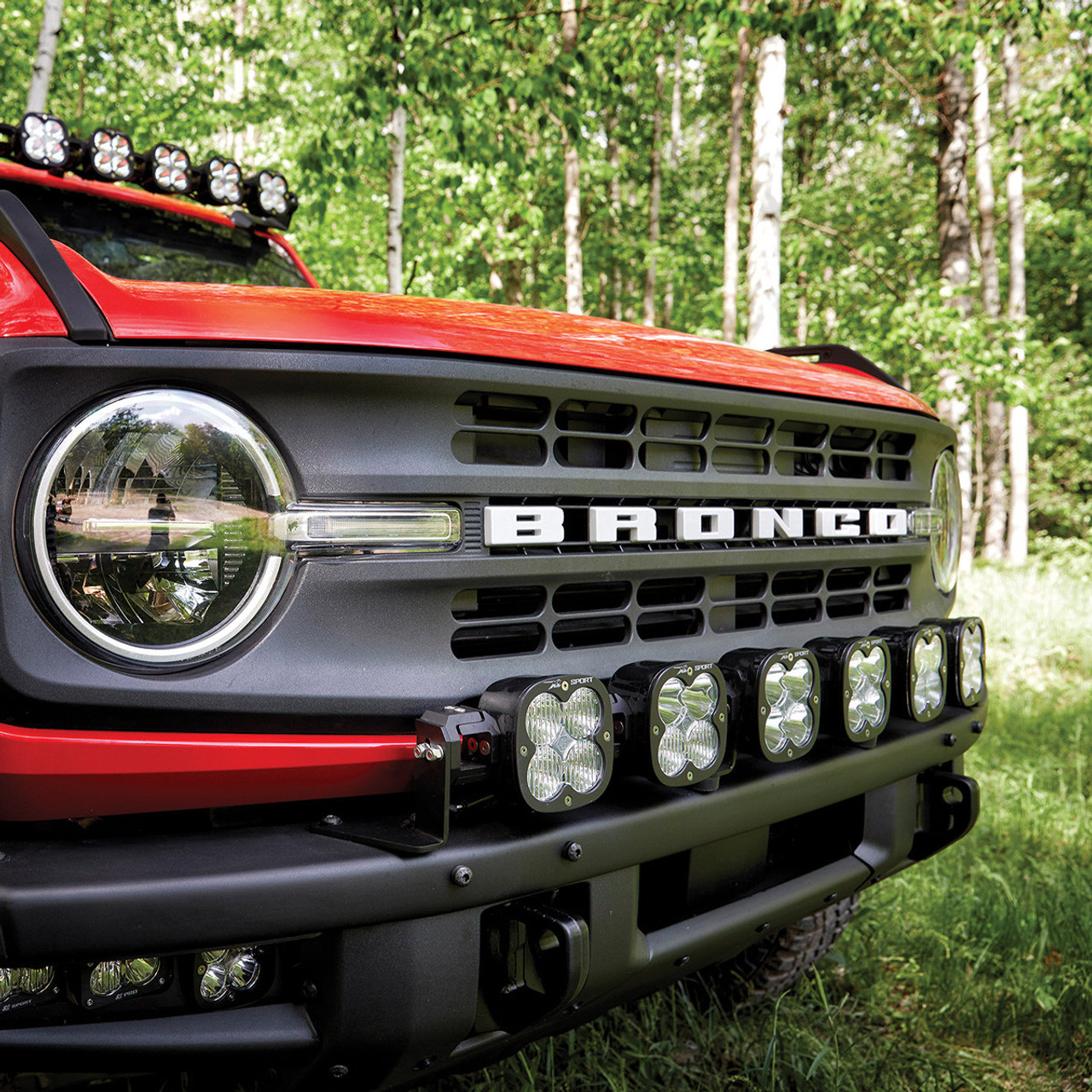 XL Linkable Roof LED Light Kit, Multi-Pattern, Clear, Upfitter Harness | (21-24) Bronco OE Modular Steel Bumper | 447750UP
