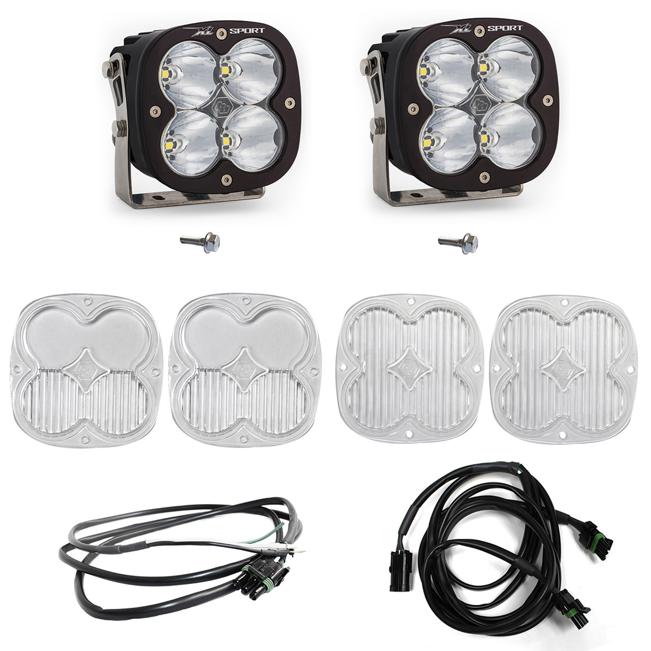 XL Sport A-Pillar LED Light Kit, Spot, Clear, Upfitter Harness | (21-24) Bronco, (22-24) Bronco Raptor  | 447753UP