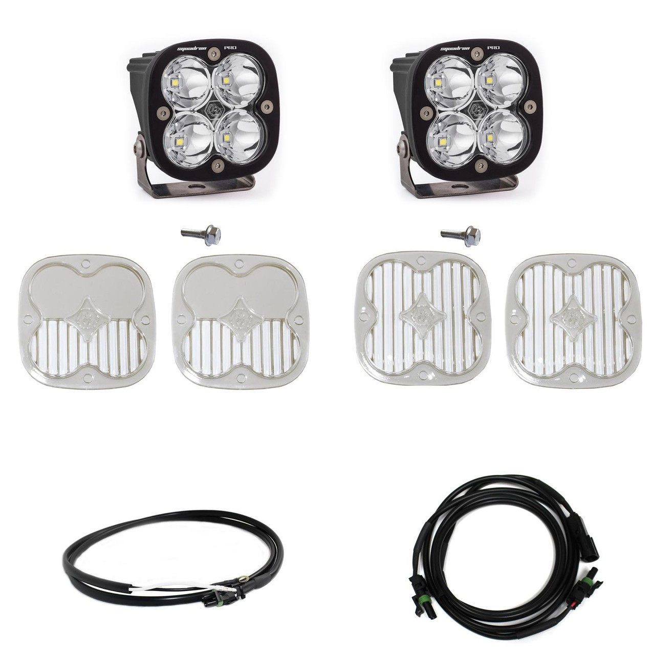 Squadron Pro A-Pillar LED Light Kit, Spot, Clear, Upfitter Harness | (21-24) Bronco, (22-24) Bronco Raptor  | 447754UP