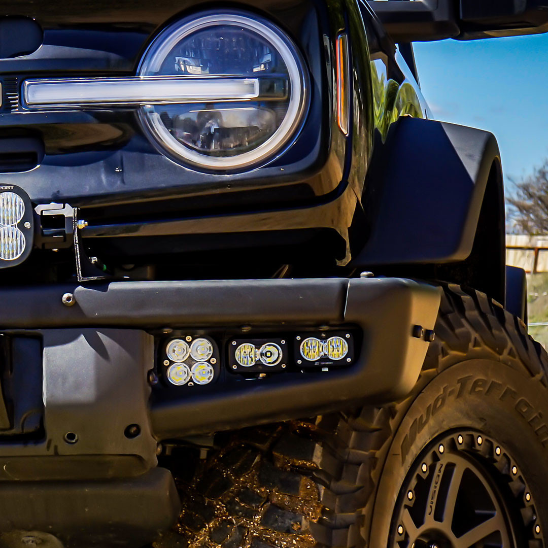 Squadron Sport/S2 Fog Pocket LED Light Kit, Multi-Pattern, Clear, Upfitter Harness | (21-24) Bronco, (22-24) Bronco Raptor  | 447760UP