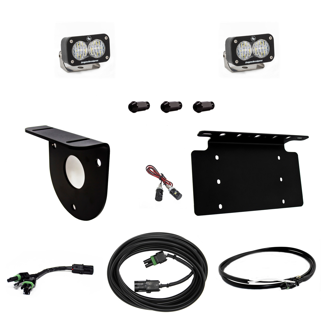 S2 Sport Dual Reverse Light Kit, Multi-Pattern, Clear, License Plate Mount, Upfitter Harness | (21-24) Bronco  | 447764UP