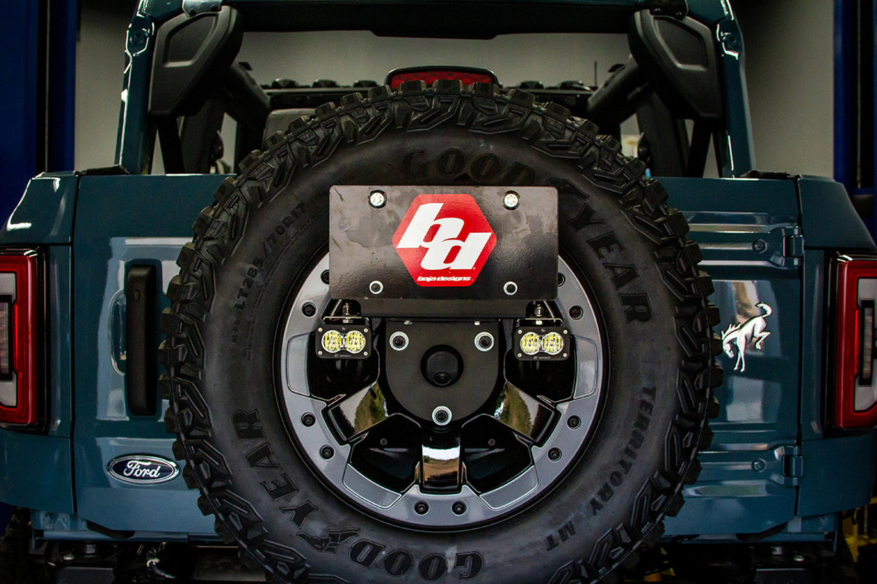 S2 Sport Dual Reverse Light Kit, Multi-Pattern, Clear, License Plate Mount, Upfitter Harness | (21-24) Bronco  | 447764UP