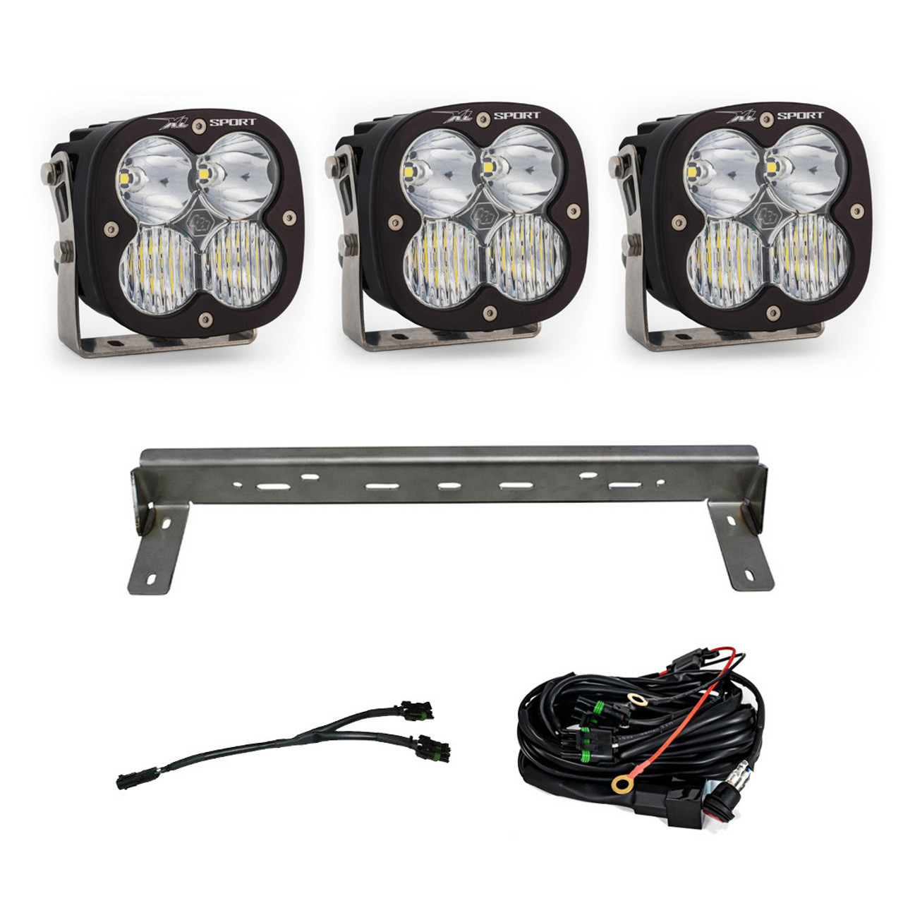 XL Sport Bumper Mount LED Light Kit, Driving/Cornering, Clear | (15-19) Silverado 2500/3500HD  | 447840