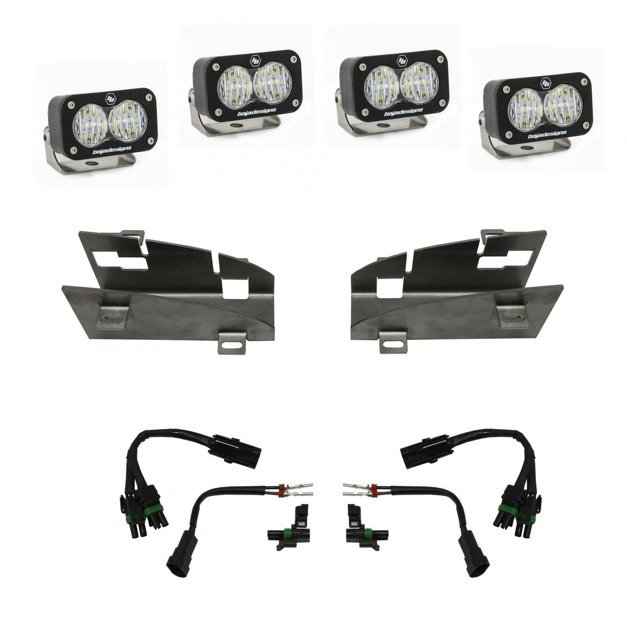 S2 Sport Fog Pocket LED Light Kit, Dual, Wide/Cornering, Clear | (19-24) Ram 1500 Rebel, (21-24) Ram 1500 TRX  | 448024