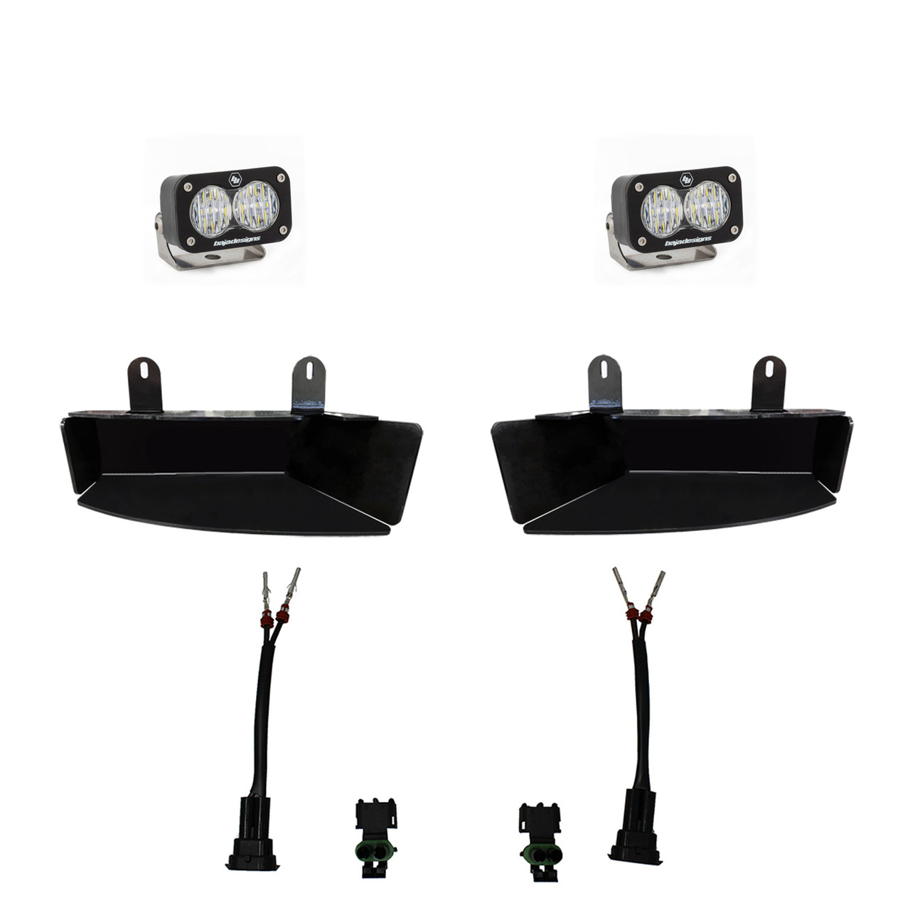 S2 Sport Fog Pocket LED Light Kit, Dual, Wide/Cornering, Clear | (19-24) Ram 2500/3500  | 448042